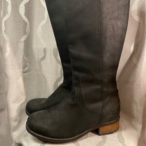 UGG Seldon black leather boots